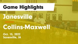 Janesville  vs Collins-Maxwell Game Highlights - Oct. 15, 2022