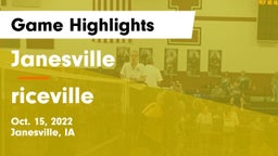 Janesville  vs riceville Game Highlights - Oct. 15, 2022