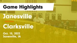 Janesville  vs Clarksville  Game Highlights - Oct. 15, 2022