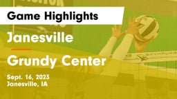 Janesville  vs Grundy Center  Game Highlights - Sept. 16, 2023
