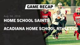 Recap: Home School Saints vs. Acadiana Home School Athletics  2016