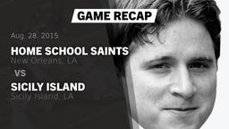 Recap: Home School Saints vs. Sicily Island  2015