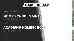 Recap: Home School Saints vs. Acadiana HomeSchool  2015