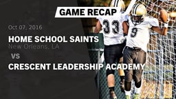 Recap: Home School Saints vs. Crescent Leadership Academy 2016