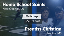 Matchup: Home School Saints vs. Prentiss Christian  2016