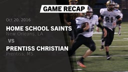 Recap: Home School Saints vs. Prentiss Christian  2016