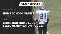 Recap: Home School Saints vs. Christian Home Educators Fellowship (Baton Rouge) 2016