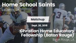 Matchup: Home School Saints vs. Christian Home Educators Fellowship (Baton Rouge) 2018
