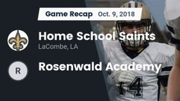 Recap: Home School Saints vs. Rosenwald Academy 2018