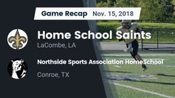 Recap: Home School Saints vs. Northside Sports Association HomeSchool  2018