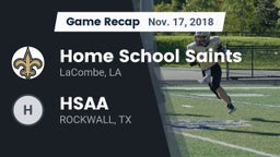 Recap: Home School Saints vs. HSAA  2018