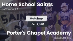 Matchup: Home School Saints vs. Porter's Chapel Academy  2019