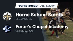 Recap: Home School Saints vs. Porter's Chapel Academy  2019