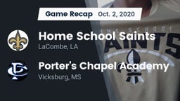 Recap: Home School Saints vs. Porter's Chapel Academy  2020