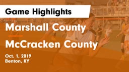 Marshall County  vs McCracken County  Game Highlights - Oct. 1, 2019