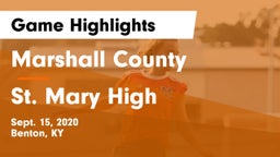 Marshall County  vs St. Mary High Game Highlights - Sept. 15, 2020