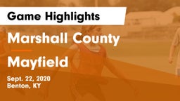 Marshall County  vs Mayfield  Game Highlights - Sept. 22, 2020