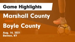 Marshall County  vs Boyle County  Game Highlights - Aug. 14, 2021