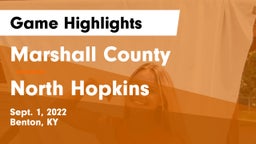 Marshall County  vs North Hopkins  Game Highlights - Sept. 1, 2022