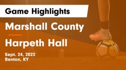 Marshall County  vs Harpeth Hall  Game Highlights - Sept. 24, 2022