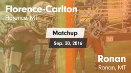 Matchup: Florence-Carlton vs. Ronan  2016