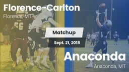 Matchup: Florence-Carlton vs. Anaconda  2018
