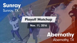 Matchup: Sunray  vs. Abernathy  2016