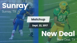Matchup: Sunray  vs. New Deal  2017