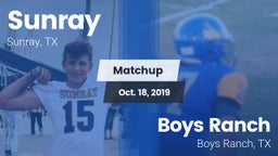 Matchup: Sunray  vs. Boys Ranch  2019