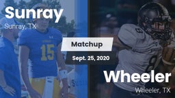 Matchup: Sunray  vs. Wheeler  2020