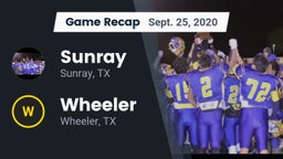 Recap: Sunray  vs. Wheeler  2020
