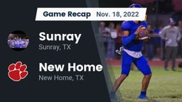 Recap: Sunray  vs. New Home  2022