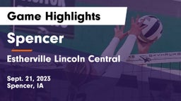 Spencer  vs Estherville Lincoln Central  Game Highlights - Sept. 21, 2023