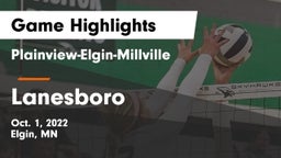 Plainview-Elgin-Millville  vs Lanesboro  Game Highlights - Oct. 1, 2022
