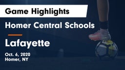Homer Central Schools vs Lafayette Game Highlights - Oct. 6, 2020