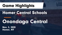 Homer Central Schools vs Onondaga Central  Game Highlights - Nov. 3, 2020