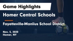 Homer Central Schools vs Fayetteville-Manlius School District  Game Highlights - Nov. 5, 2020