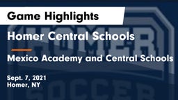 Homer Central Schools vs Mexico Academy and Central Schools Game Highlights - Sept. 7, 2021