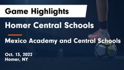 Homer Central Schools vs Mexico Academy and Central Schools Game Highlights - Oct. 13, 2022