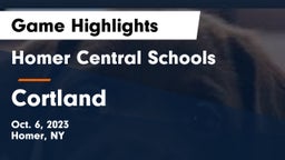 Homer Central Schools vs Cortland  Game Highlights - Oct. 6, 2023