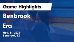 Benbrook  vs Era  Game Highlights - Nov. 11, 2023