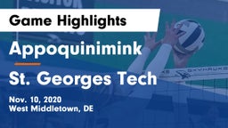 Appoquinimink  vs St. Georges Tech  Game Highlights - Nov. 10, 2020