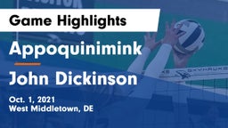 Appoquinimink  vs John Dickinson  Game Highlights - Oct. 1, 2021