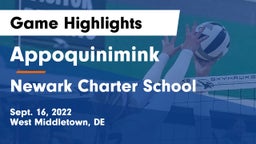 Appoquinimink  vs Newark Charter School Game Highlights - Sept. 16, 2022