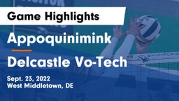 Appoquinimink  vs Delcastle Vo-Tech  Game Highlights - Sept. 23, 2022