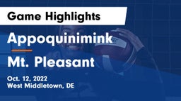 Appoquinimink  vs Mt. Pleasant  Game Highlights - Oct. 12, 2022