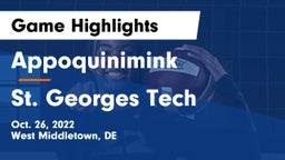Appoquinimink  vs St. Georges Tech  Game Highlights - Oct. 26, 2022