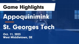 Appoquinimink  vs St. Georges Tech  Game Highlights - Oct. 11, 2023