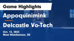 Appoquinimink  vs Delcastle Vo-Tech  Game Highlights - Oct. 13, 2023