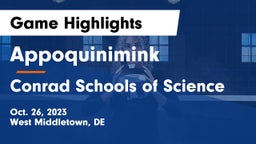 Appoquinimink  vs Conrad Schools of Science Game Highlights - Oct. 26, 2023